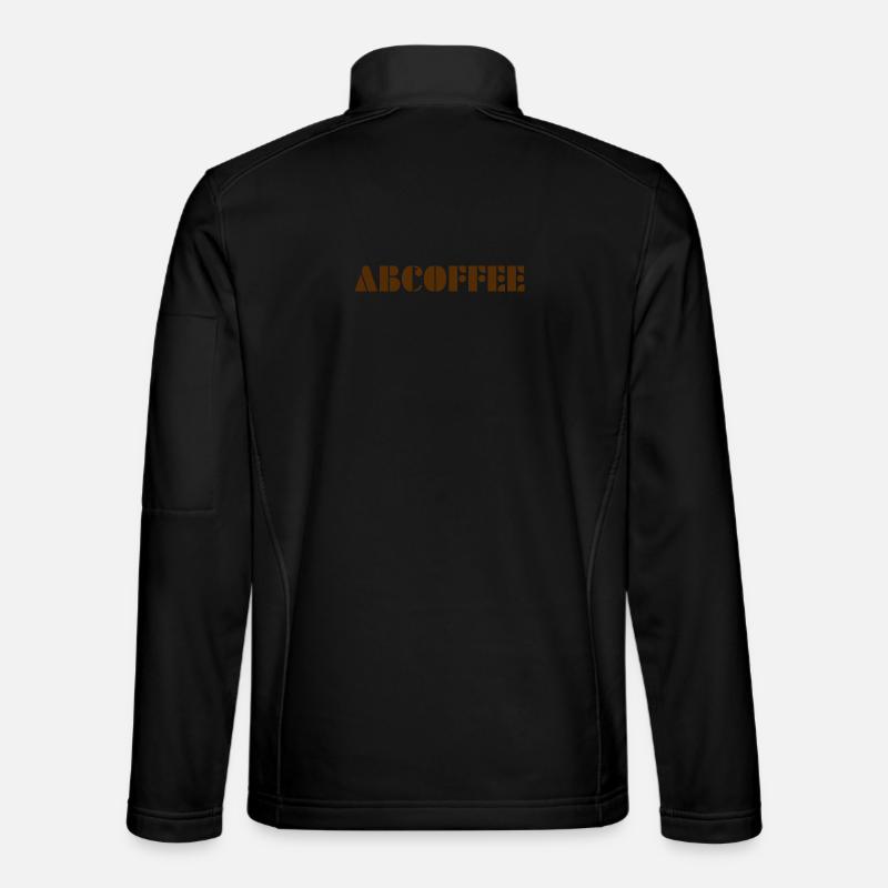 Coffee alphabet - Unisex Softshelljacke - Schwarz