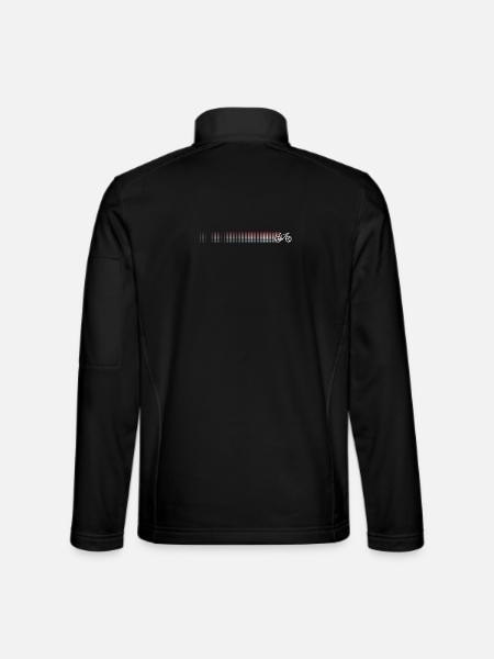 Rainbow Gradient Bicycle Silhouette - Unisex Softshell Jacket - black