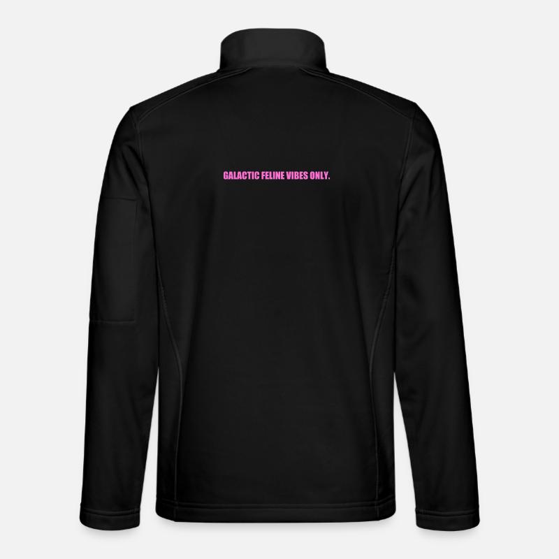 Galaktische Katzen-Vibes - Unisex Softshelljacke - Schwarz