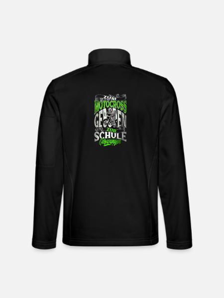 Né au motocross forcé à l'école - Veste en tissu softshell Unisexe - noir - Dos
