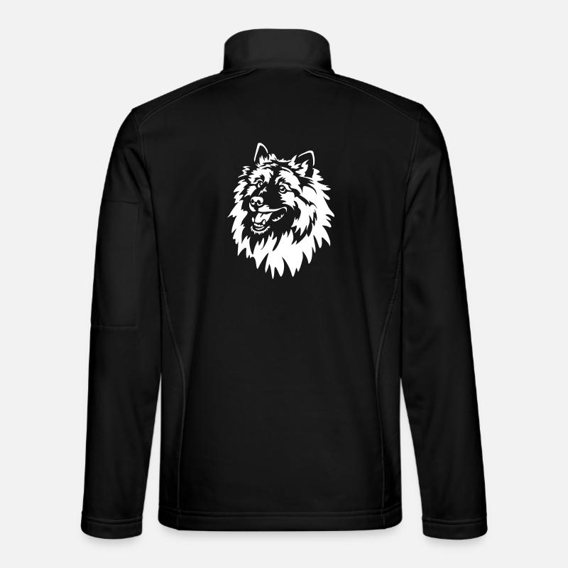 Tête Wolfsspitz « Black Edition » - Veste en tissu softshell Unisexe - noir