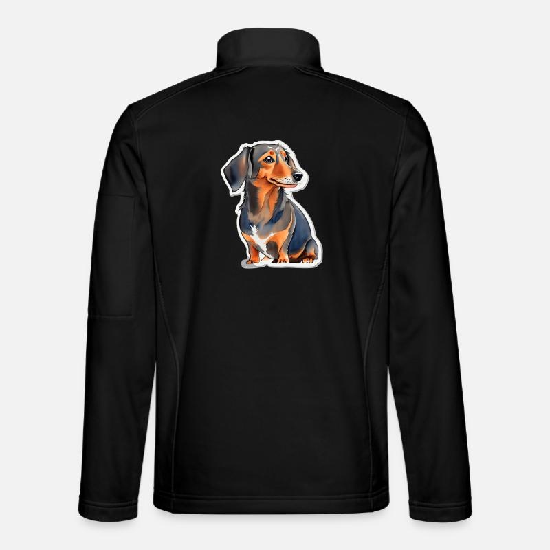 Dachshund - Unisex Softshell Jacket - black