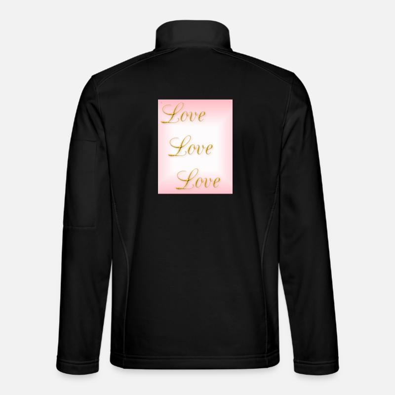Love - self-love - true love - Unisex Softshell Jacket - black