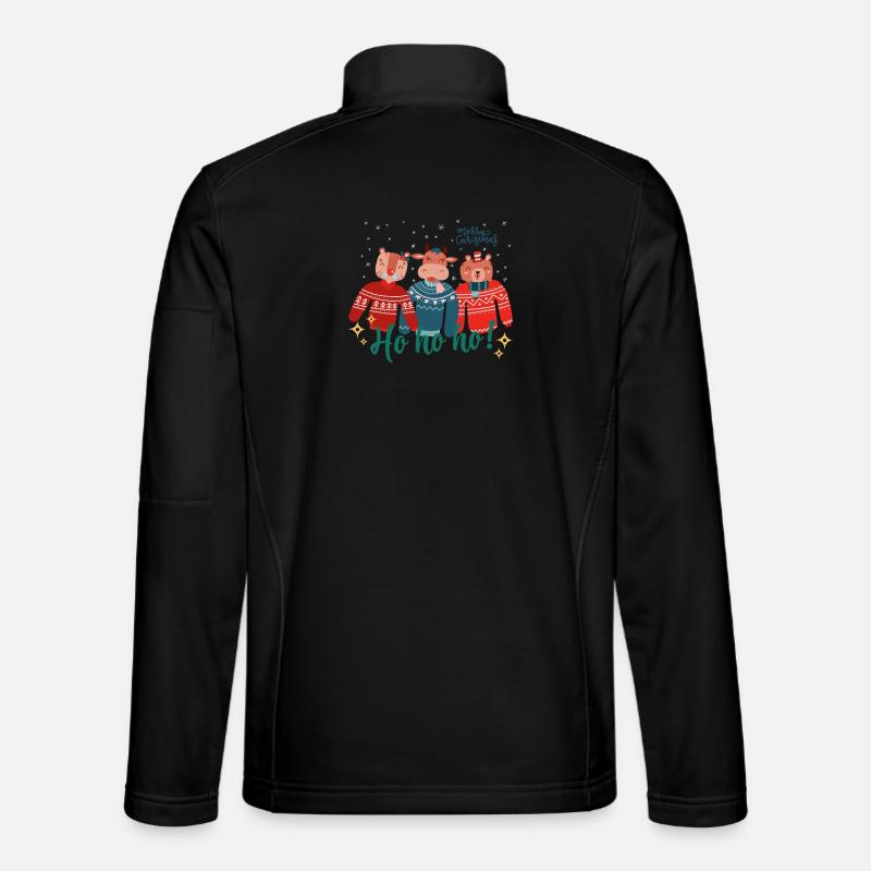 Hässlicher Weihnachtspullover - Frohe Weihnachten - Unisex Softshelljacke - Schwarz