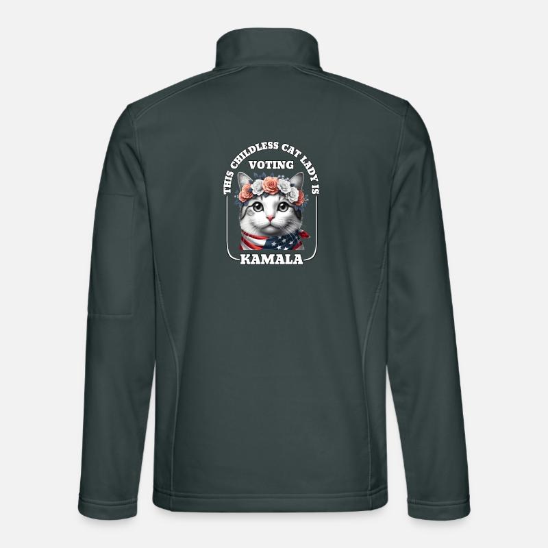 This childless cat lady is voting Kamala Harris Unisex Softshell Jacket