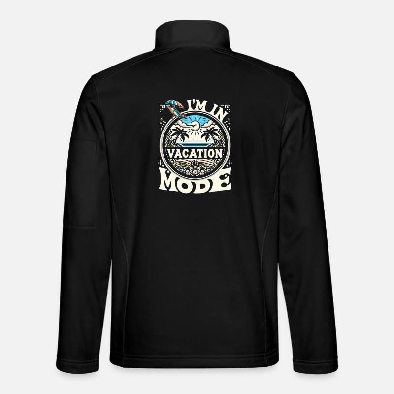 Ich bin im Urlaubsmodus Vacation mode - Unisex Softshelljacke - Schwarz