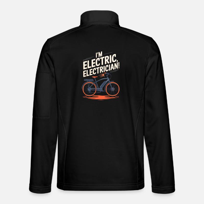 Electric Bicycle Enthusiast Design - Unisex Softshell Jacket - black