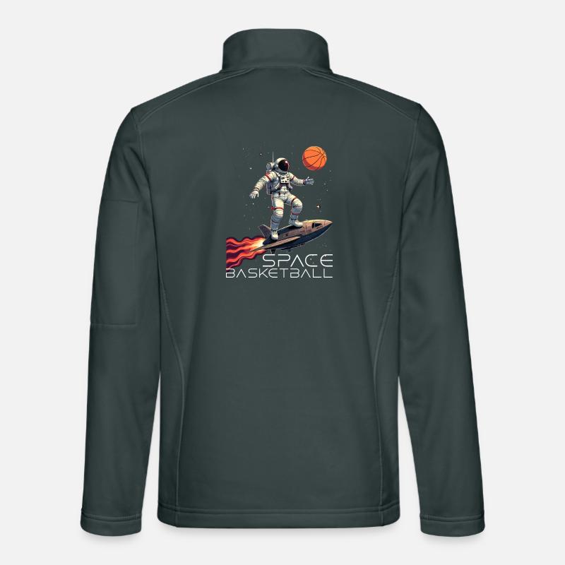 Cadeau de vaisseau spatial astronaute de basket-ball de l’espace Veste en tissu softshell Unisexe