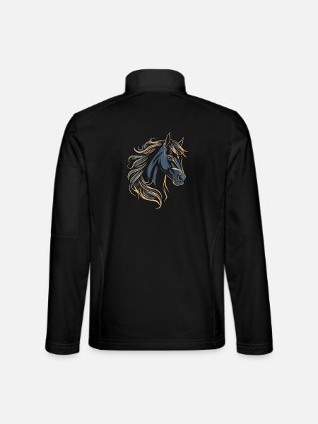 PFERD TATTOO FARBE - Unisex Softshelljacke - Schwarz - Hinten