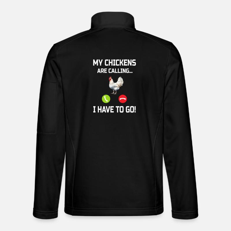 Chicken Chickens - Unisex Softshell Jacket - black