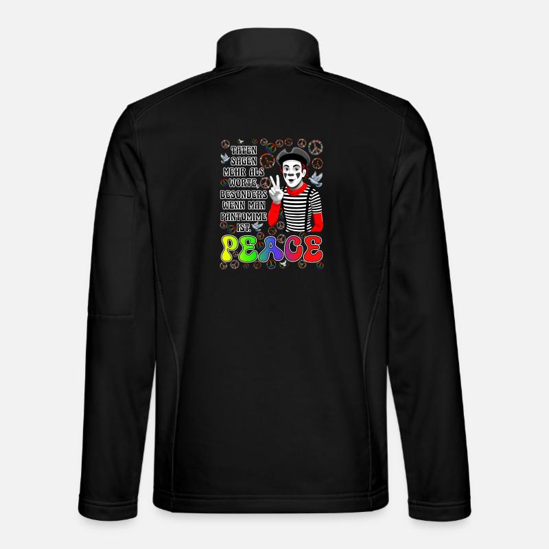 Friedens Pantomime - Unisex Softshelljacke - Schwarz
