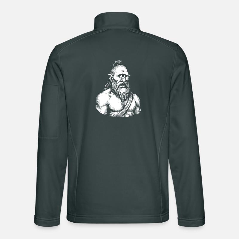 Mythical Cyclops Warrior Illustration Unisex Softshell Jacket