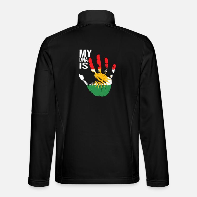 Kurdistan Kurden Handdesign mit Flagge - Unisex Softshelljacke - Schwarz