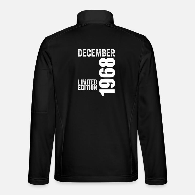 Cadeau Anniversaire Rétro - Décembre 1968 - Veste en tissu softshell Unisexe - noir