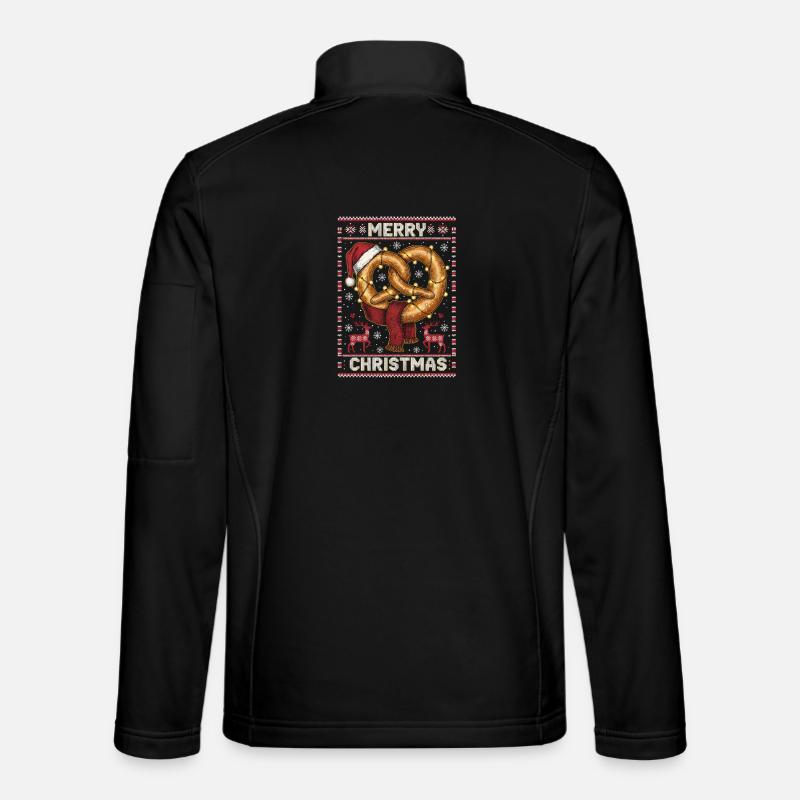 Bretzel Weihnachten - Unisex Softshelljacke - Schwarz