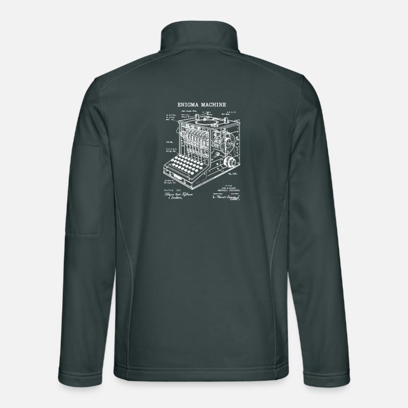 Enigma Machine Blueprint Unisex Softshell Jacket