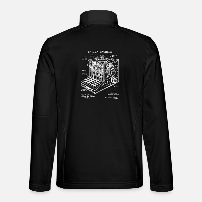 Plan de la machine Enigma - Veste en tissu softshell Unisexe - noir