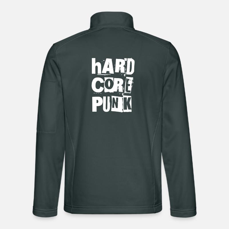 Hardcore Punk Distressed Typography Unisex Softshell Jacket