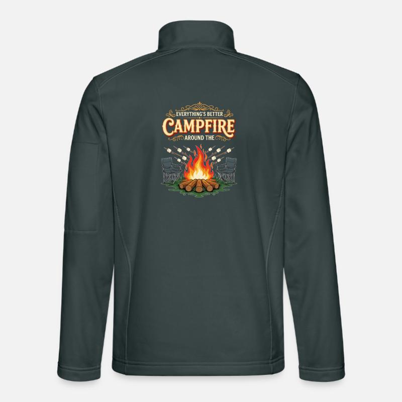 Campfire Marshmallow Everything Better Camping Unisex Softshell Jacket