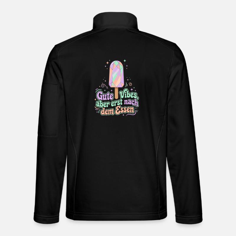 Kristall Eis, Gute Vibes - Unisex Softshelljacke - Schwarz