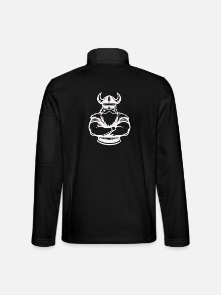 Viking Kraft Crossed Arms - Unisex Softshelljacke - Schwarz - Hinten