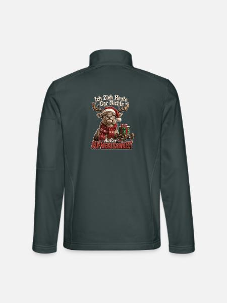 Ich zieh heute gar nichts - Unisex Softshelljacke - Dunkelgrau - Hinten