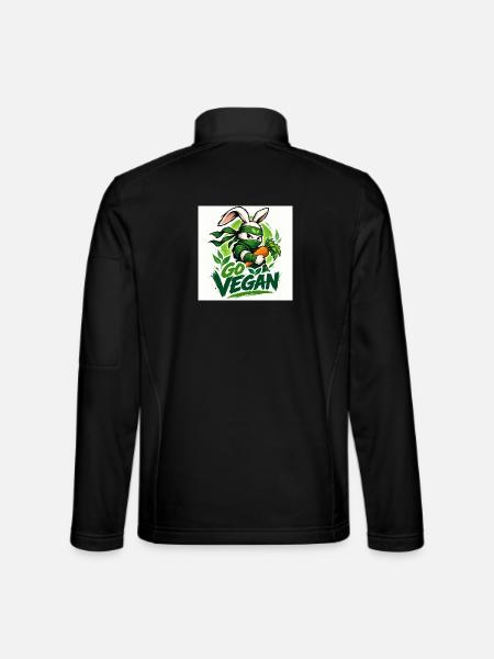 go vegan - Unisex Softshell Jacket - black