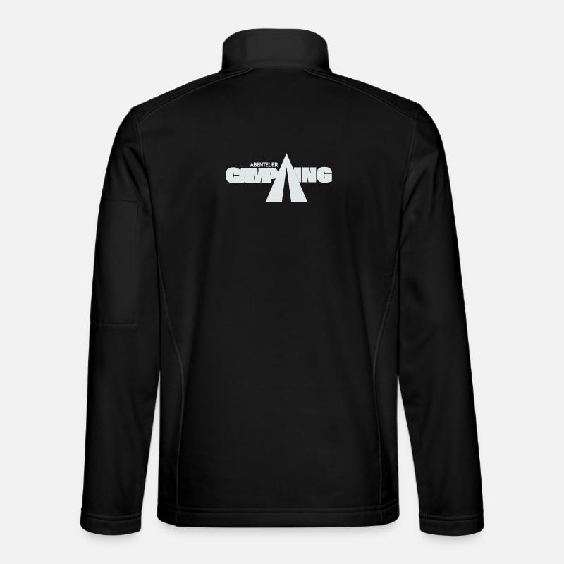 Abenteuer Camping - Unisex Softshelljacke - Schwarz