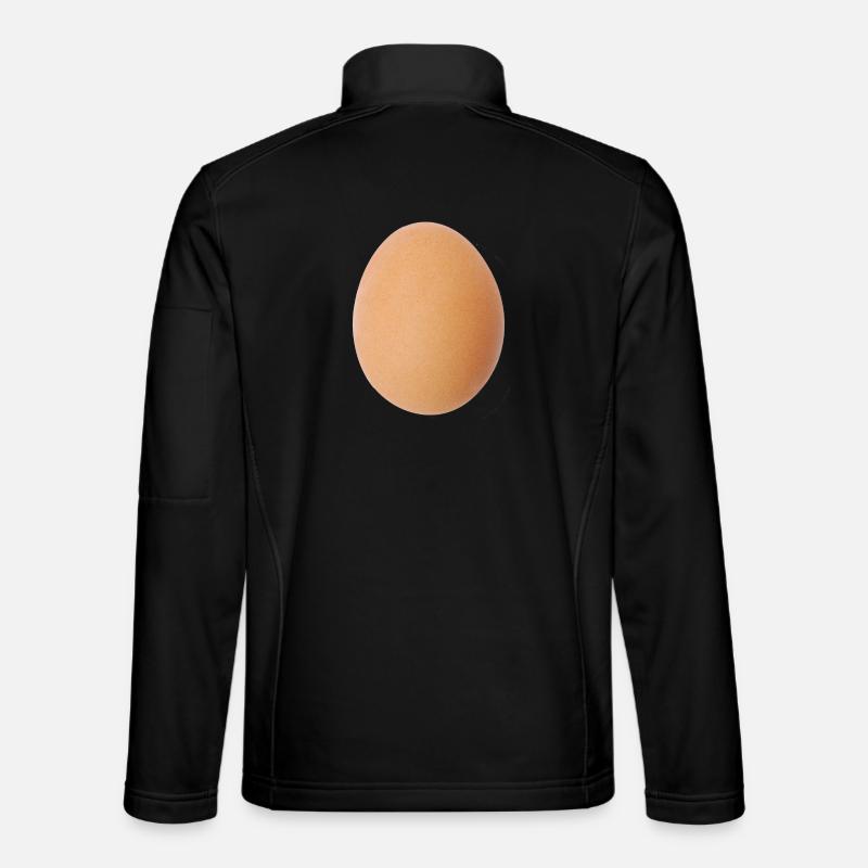 Egg Brown Pattern Nature Motif - Unisex Softshell Jacket - black