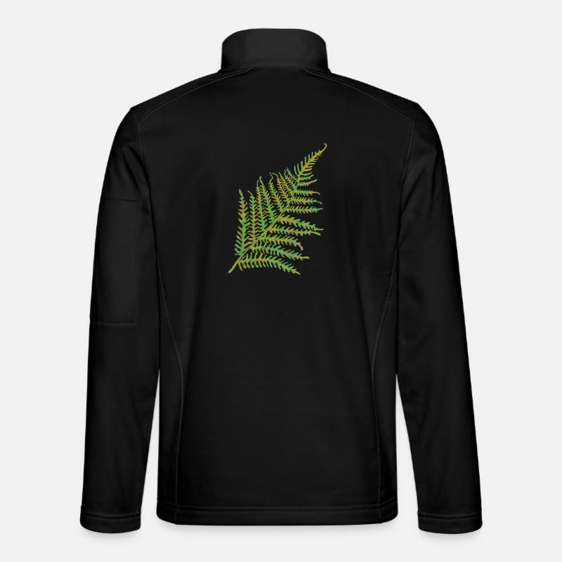 Fern leaf motif - Unisex Softshell Jacket - black