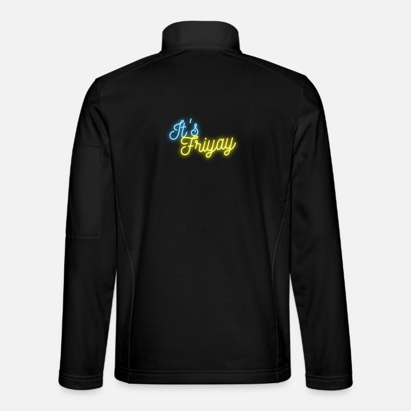 It's Friyay neon font turquoise yellow - Weekendvibes Unisex Softshell Jacket