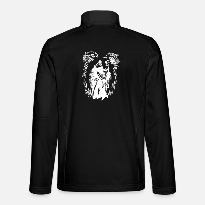 Collie Head "Black Edition" - Unisex Softshell Jacket - black