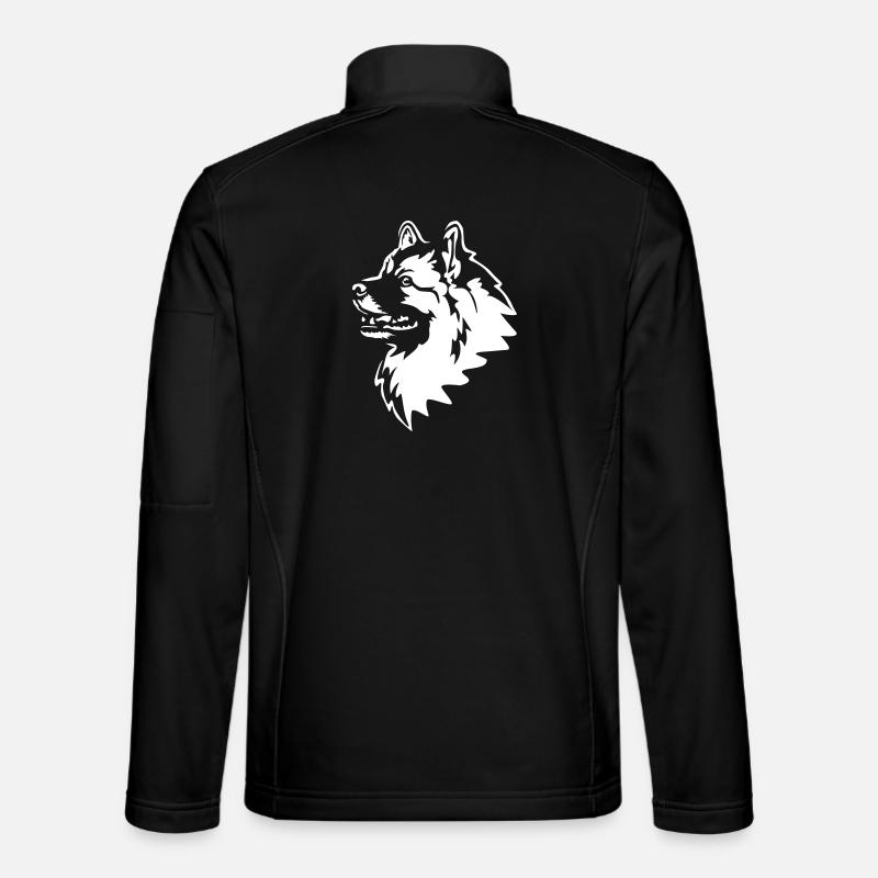 Wolfsspitz Head "Black Edition" - Unisex Softshell Jacket - black