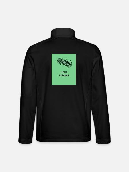 Fußball Leidenschaft Motiv - Unisex Softshelljacke - Schwarz - Hinten