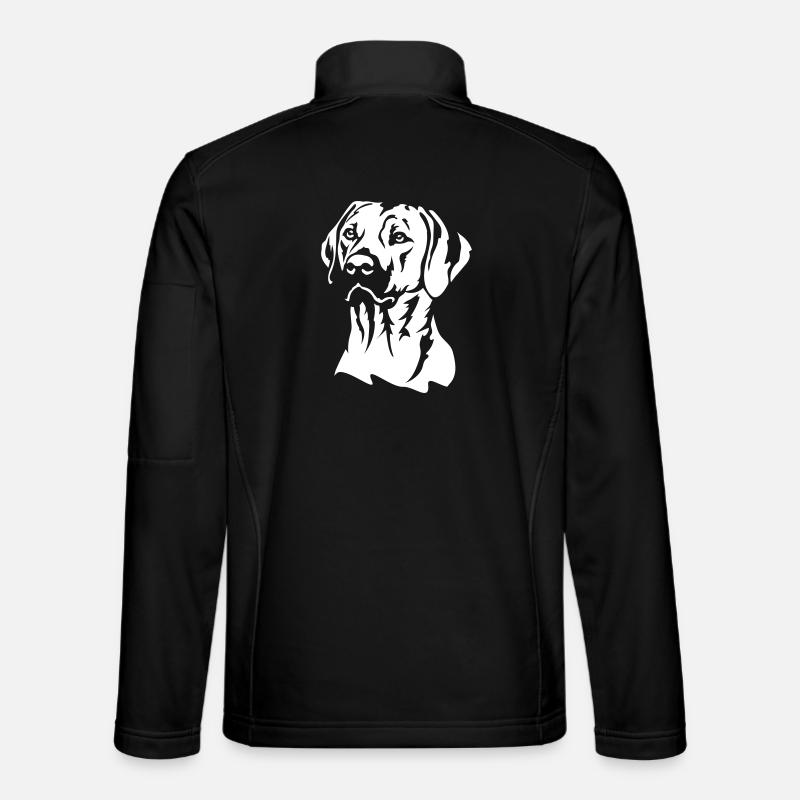 Rhodesian Ridgeback Kopf "Black Edition" - Unisex Softshelljacke - Schwarz