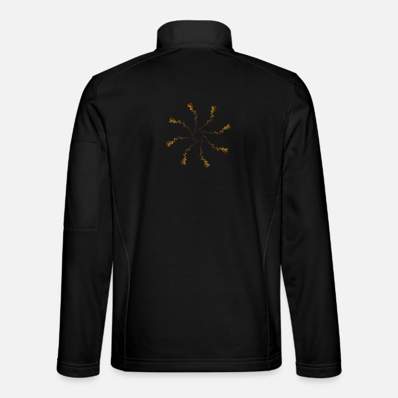Pixel de feux d’artifice Éolienne gyroscopique Veste en tissu softshell Unisexe