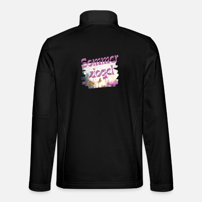 Summer bird - Butterfly - Vocabulary - Unisex Softshell Jacket - black