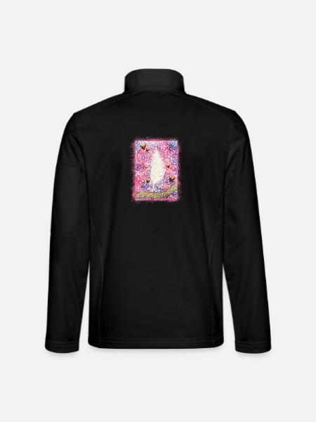 Love Angel Feather Security - Sonja Ariel - Unisex Softshell Jacket - black - Back