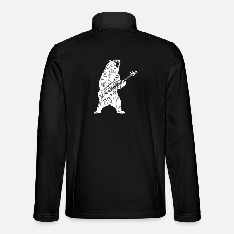 Eisbär-Gitarrist - Unisex Softshelljacke - Schwarz
