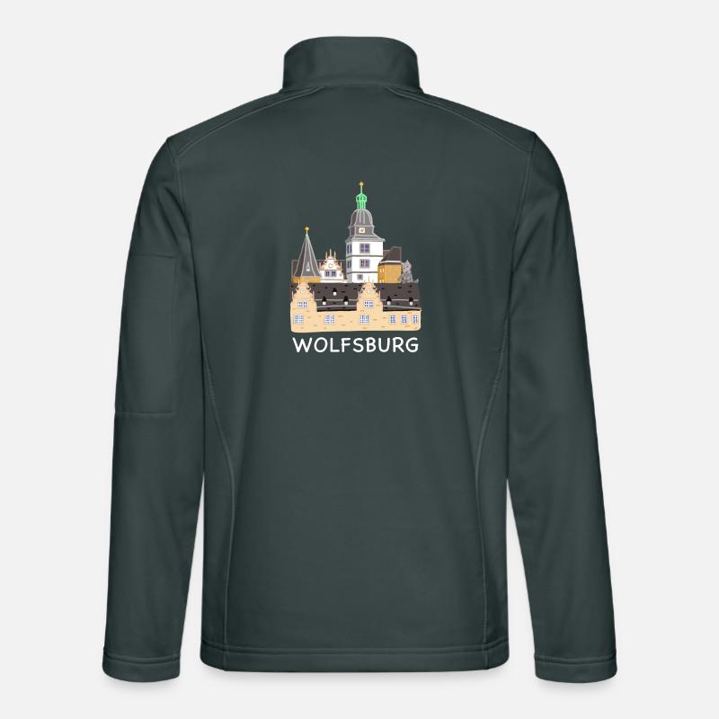 Wolfsburg, Castle, Germany, Hand Drawing Unisex Softshell Jacket