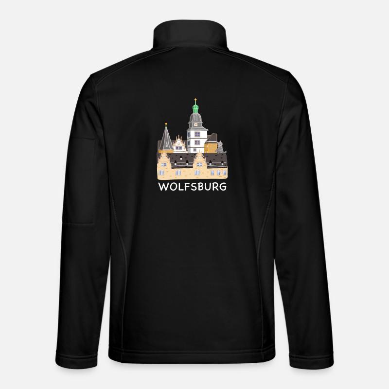 Wolfsburg, Château, Allemagne, Dessin à la main Veste en tissu softshell Unisexe