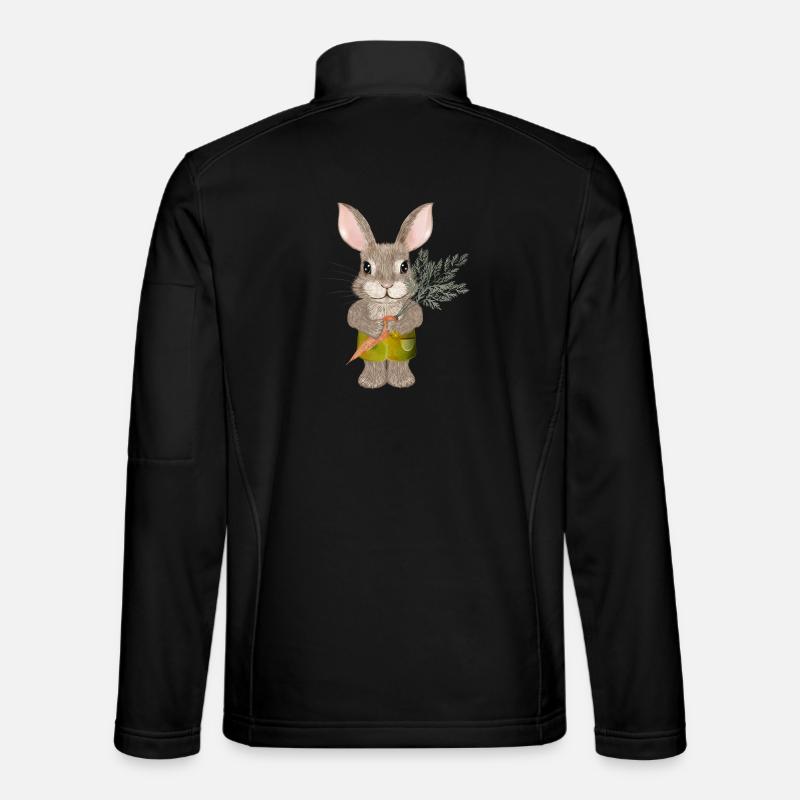 lapin mignon avec carotte et short Veste en tissu softshell Unisexe