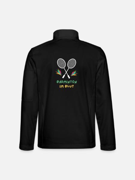 Badminton im Blut - Unisex Softshelljacke - Schwarz