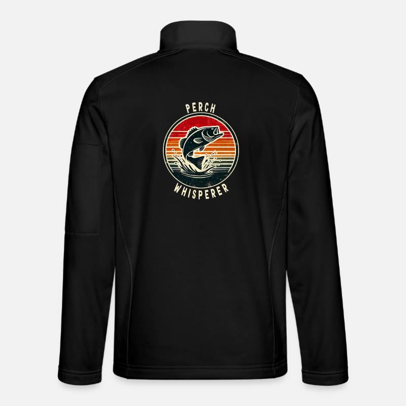 Perch whisper design - Unisex Softshell Jacket - black