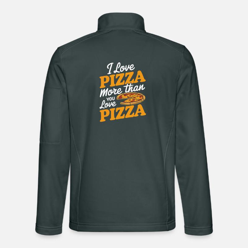 Conception de typographie Pizza Love Veste en tissu softshell Unisexe