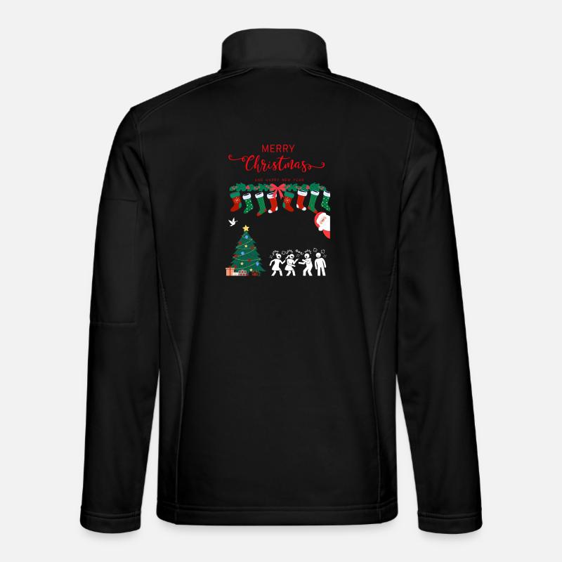 Glædelig jul - Unisex softshelljakke - sort