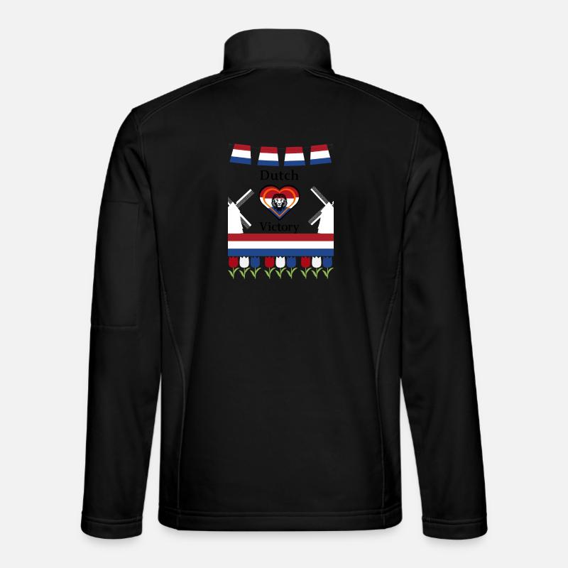 Sieg der Niederlande - Unisex Softshelljacke - Schwarz