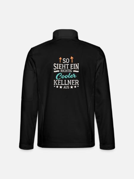 So sieht ein richtig cooler Kellner aus Bedienung - Unisex Softshelljacke - Schwarz - Hinten