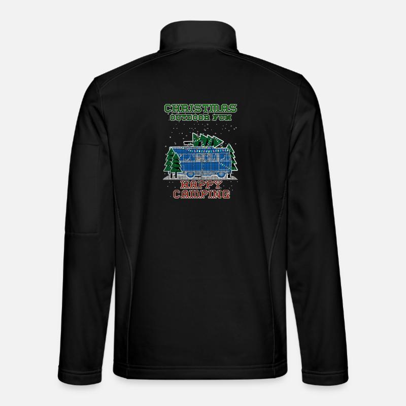 christmas Camping - Unisex Softshelljacke - Schwarz