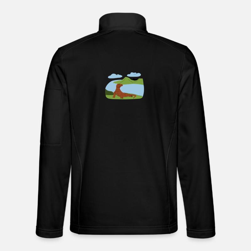 Majestätischer Komodowaran - Unisex Softshelljacke - Schwarz